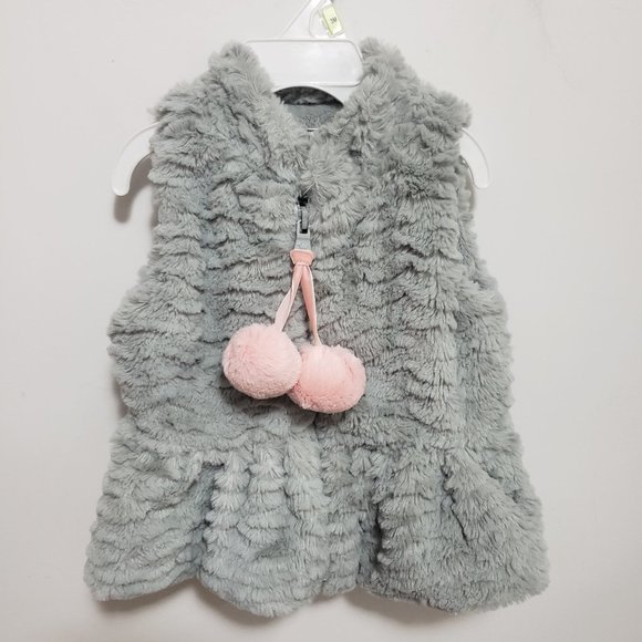 Widgeon Other - Widgeon baby pompom peplum vest gray pink 18m